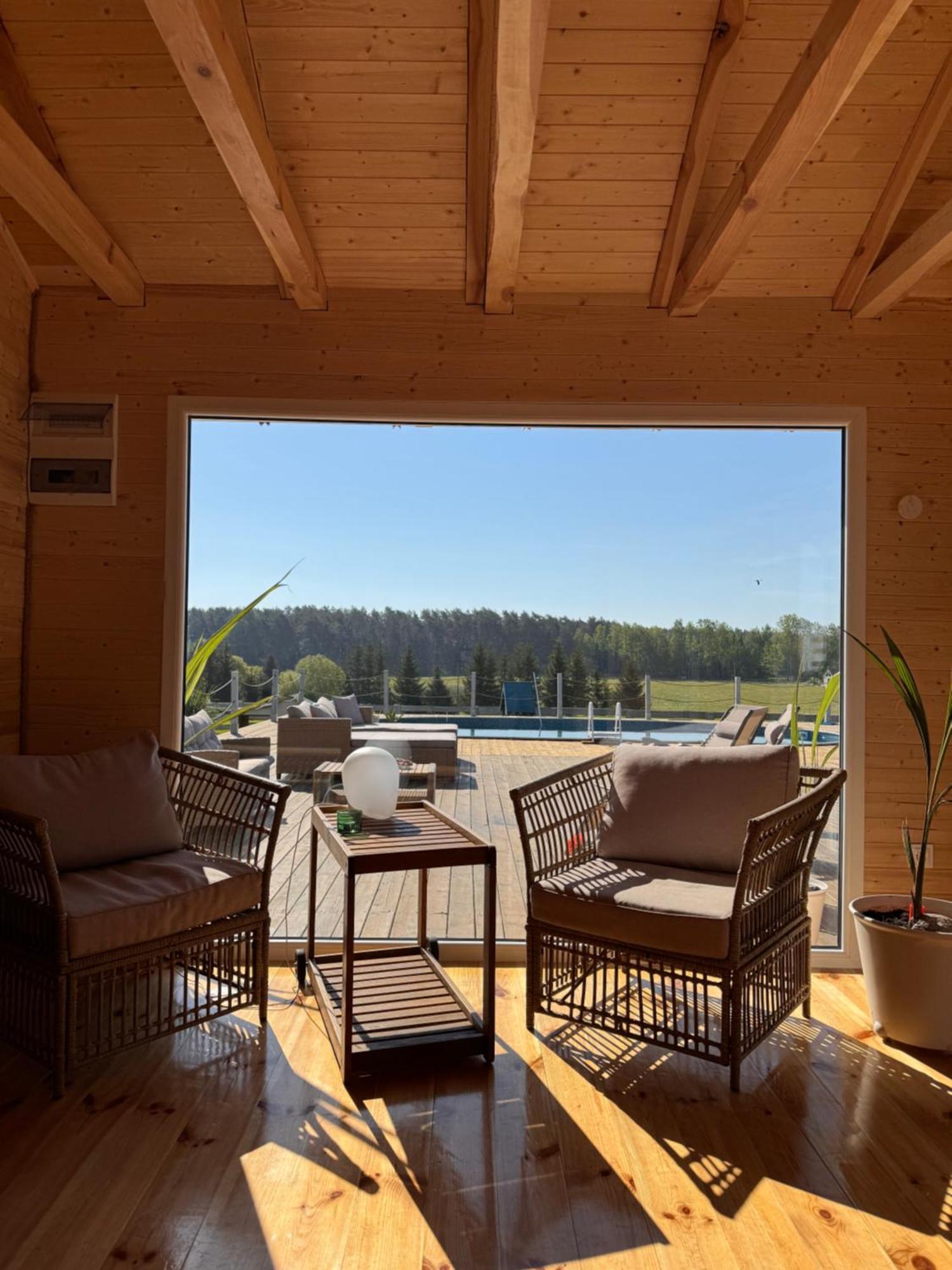 Gizycko-Przerwanki Domki Widok Na Mazury Bagian luar foto